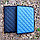 Папка для документов бизнес класса на молнии / экокожа (34x23 см) Черная с синей ниткой, фото 7