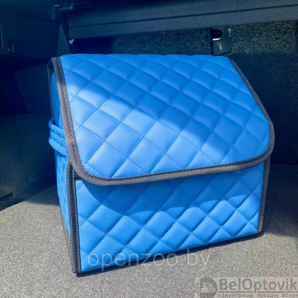Автомобильный органайзер Кофр в багажник LUX CARBOX Усиленные стенки (размер 30х30см) Коричневый с коричневой - фото 10 - id-p182277804