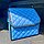 Автомобильный органайзер Кофр в багажник LUX CARBOX Усиленные стенки (размер 30х30см) Синий с синей строчкой, фото 10