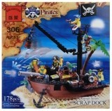 Детская игрушка «Конструктор Brick (Брик) 306 Scrap Dock (Абордаж) «Corsair series Пиратская серия