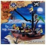 Детская игрушка «Конструктор Brick (Брик) 306 Scrap Dock (Абордаж) «Corsair series Пиратская серия - фото 1 - id-p840242