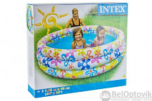 Надувной детский бассейн Flowers 168х40см Intex