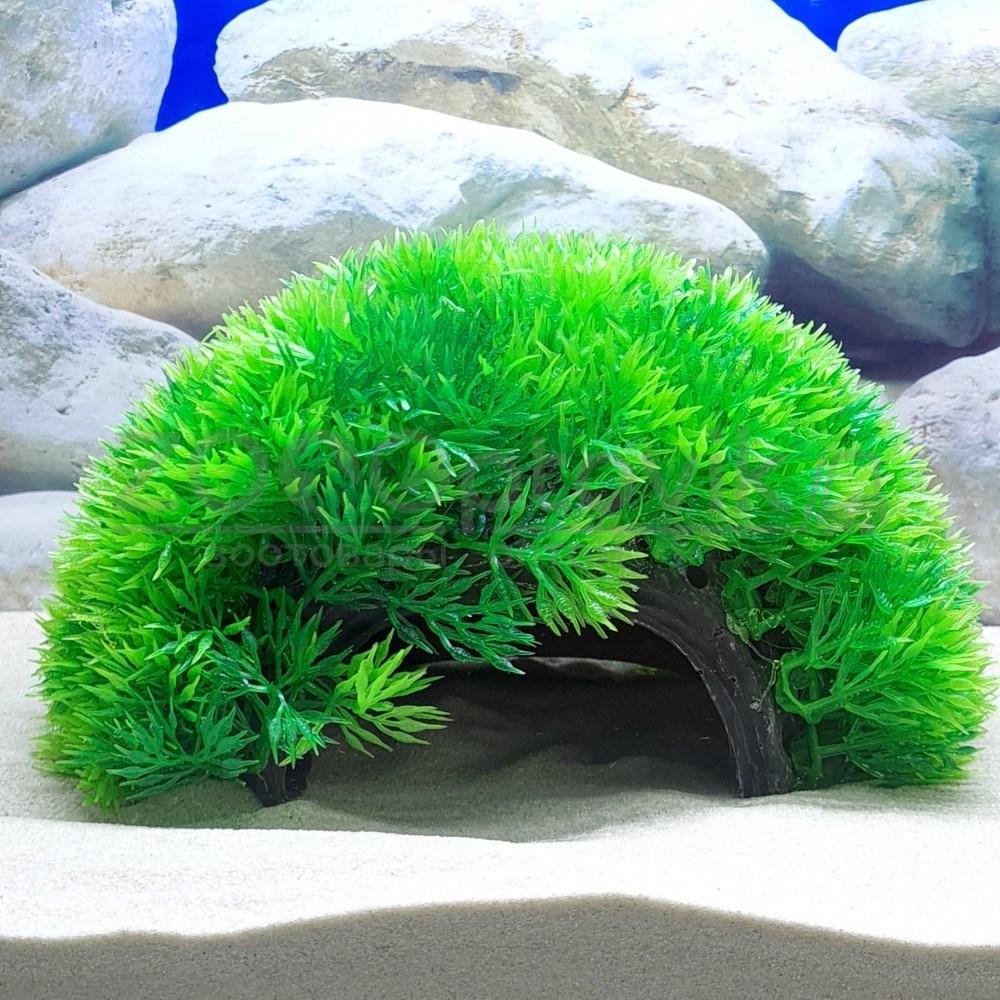Meijing Aquarium Грот-укрытие Полусфера с растениями 20 см.
