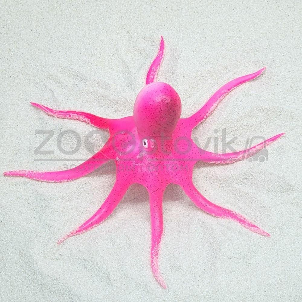 Meijing Aquarium Декор из силикона Осьминог плавающий 9x14 см. светящийся Розовый - фото 4 - id-p182278126