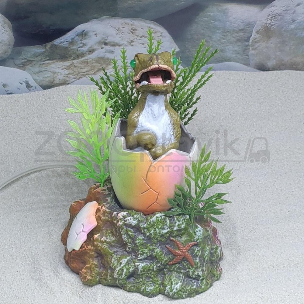 Meijing Aquarium Декор-распылитель движущийся Динозаврик в яйце - фото 2 - id-p182278141