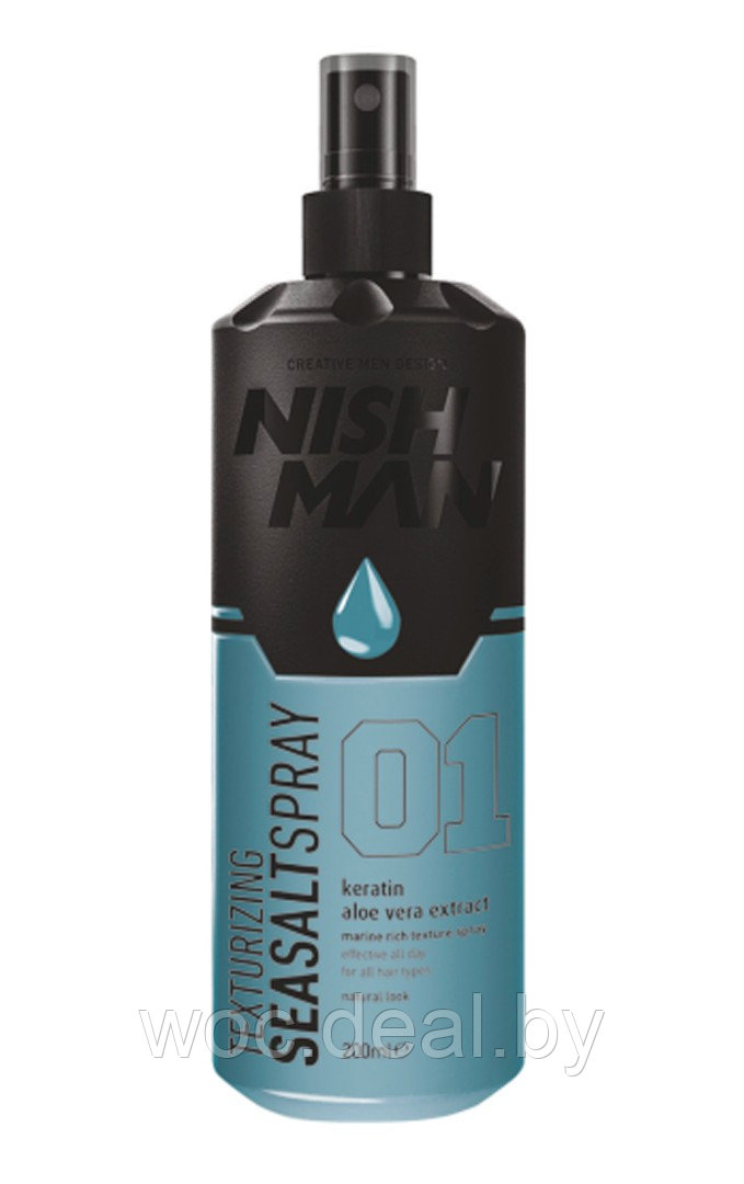 Nishman Солевой спрей для укладки волос Sea Salt Texturizing, 200 мл - фото 1 - id-p182278635