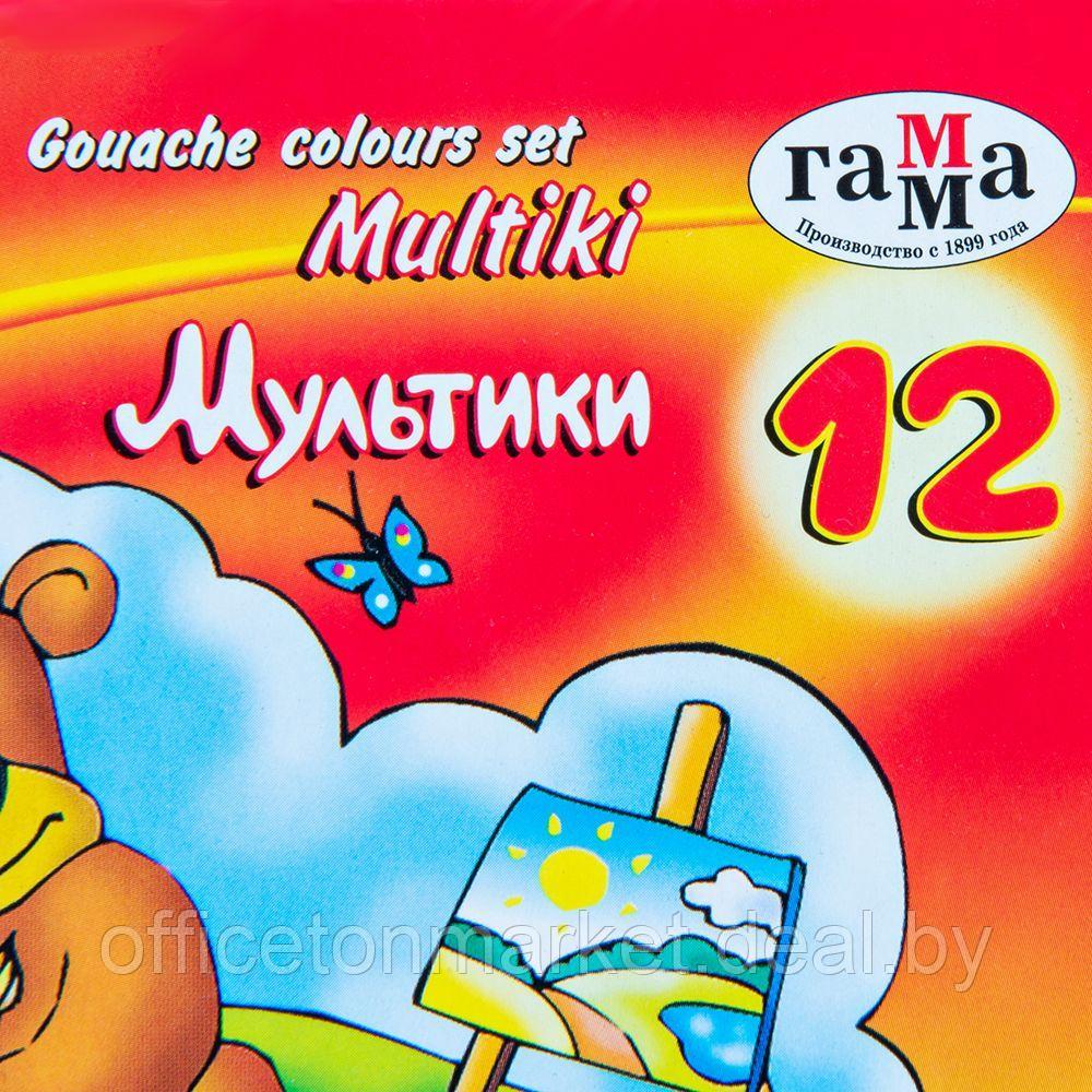 Гуашь "Мультики", 12 цветов, 20 мл, ассорти - фото 3 - id-p137124175