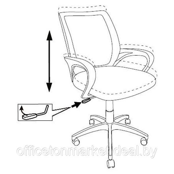 Кресло для персонала Бюрократ "CH-695NLTSL", сетка, ткань, металл, черный - фото 6 - id-p168819797