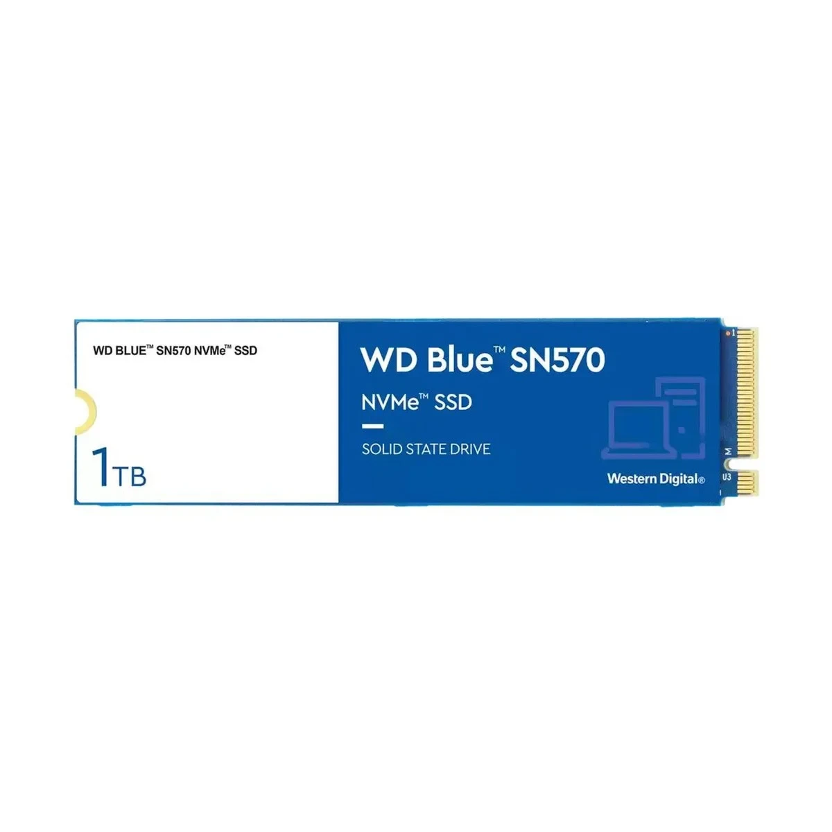 SSD M.2 2280 M PCI Express 3.0 x4 WD 1TB Blue SN570 (WDS100T3B0C) 3500/3000 MBps TLC