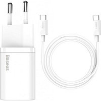 Сетевое зарядное устройство Baseus TZCCSUP-L02 Super Si Quick Charger Type-C 25W (кабель Type-C-Type-C 1m)