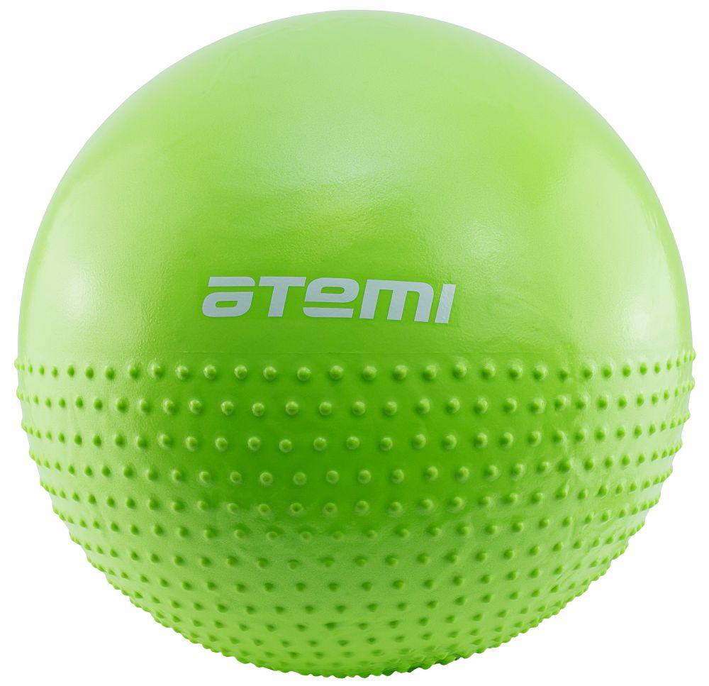 Гимнастический мяч полумассажный Atemi AGB0555 55см зеленый Антивзрыв - фото 1 - id-p182348767