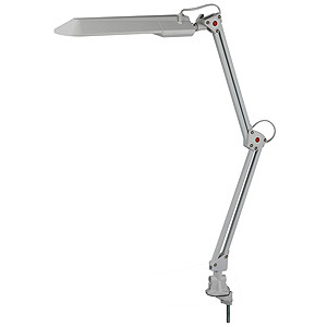 Настольный светильник на струбцине  ЭРА NL-201-G23-11W-GY серый