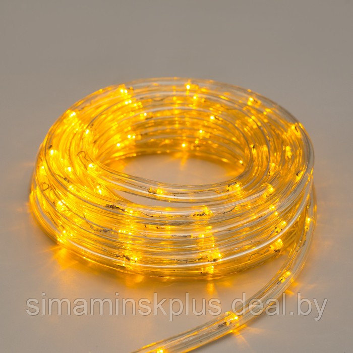 Световой шнур Luazon Lighting 10 мм, IP44, 5 м, 24 LED/м, 220 В, 8 режимов, свечение жёлтое - фото 4 - id-p182350637