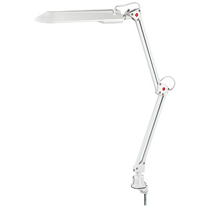 Настольный светильник на струбцине ЭРА NL-201-G23-11W-W белый