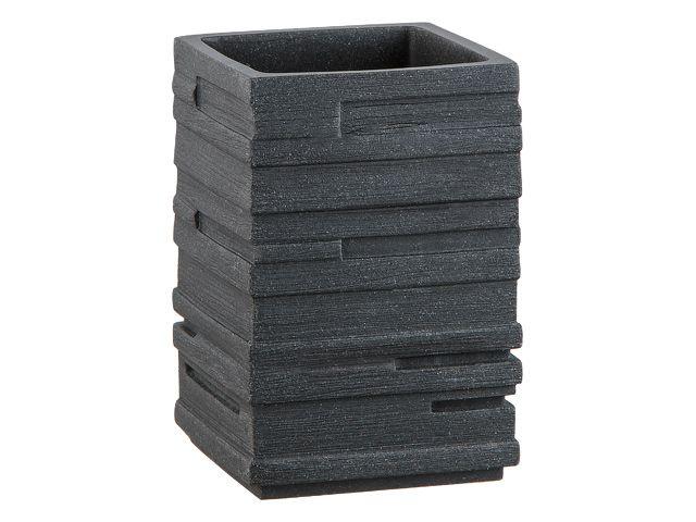 Стакан WEATHERED SAND, черный, PERFECTO LINEA (Композитный материал: полирезин под натуральный камень) - фото 1 - id-p161255782