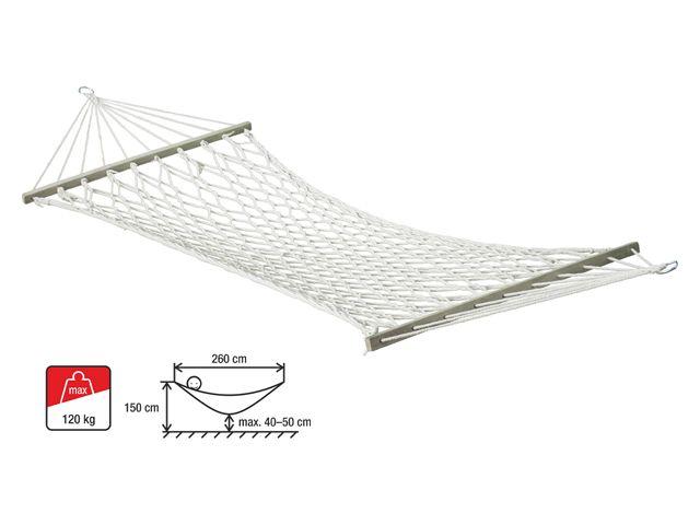Гамак подвесной с брусками, 200х80 см, веревочный без узлов, Garden (Гарден), ARIZONE