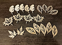 Набор для творчества "Листья" деревянные (комплект 20шт), фото 2