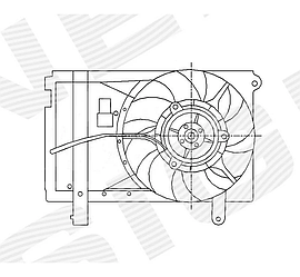 Диффузор радиатора и кондиционера для Chevrolet Aveo (T200)