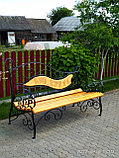 Скамейка с художественной ковкой №14, фото 2