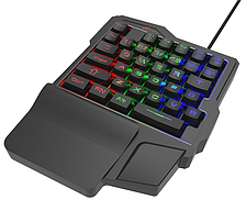 Клавиатура проводная игровая Ritmix RKB-209BL 35 клавиш RGB подсветка