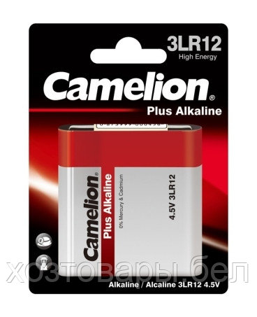 Батарейка крона 3LR12 4.5V alkaline, Camelion (квадрат) - фото 1 - id-p182426986