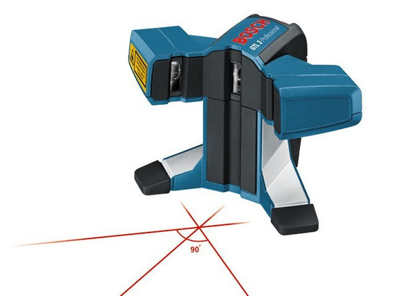 Лазер для укладки плитки BOSCH GTL 3 в кор. (проекция: 3 луча, угол 90°, до 20 м, +/- 0.20 мм/м, резьба 5/8"), фото 2