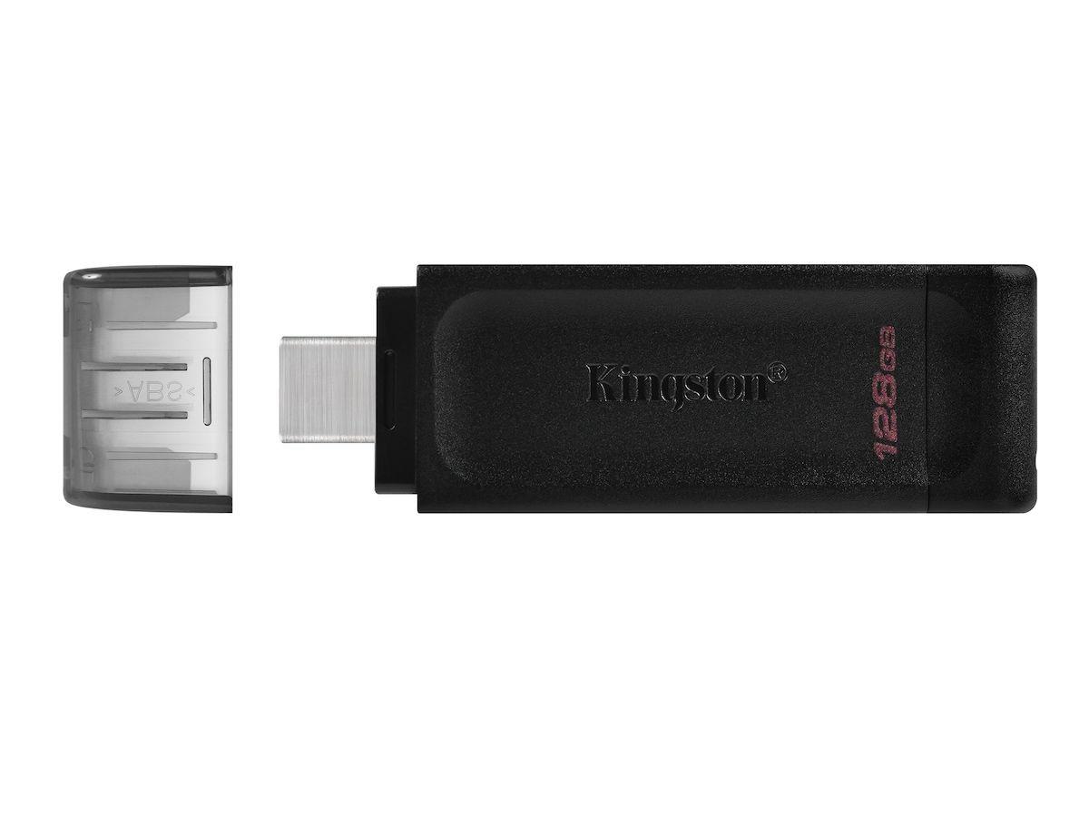 USB-C Flash (USB 3.2) 128GB Kingston DataTraveler 70, черный