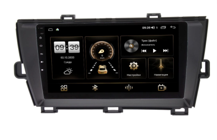 Штатная магнитола LeTrun  для Toyota Prius III (XW30) 2009-2015 (левый руль) на Android 10