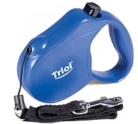 Поводок-рулетка Triol Fusion, трос до 12 кг/5 м синий (11131004)
