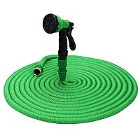 Шланг садовый для воды Magic Garden Hose (8.5m - 35.3m)  с пулевизатором Зеленый