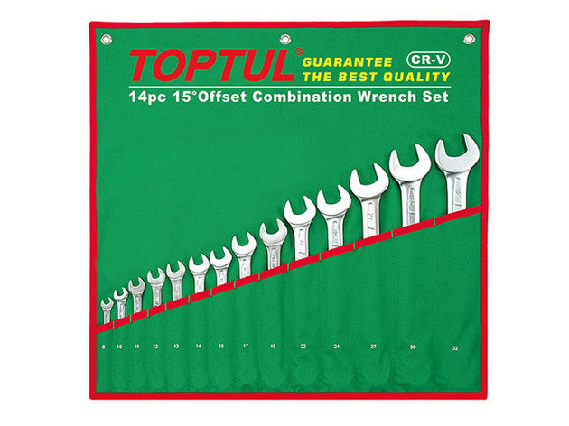 Набор ключей комбинир. 1/4" - 1-1/4" 16шт. TOPTUL (GBAA1604), фото 2