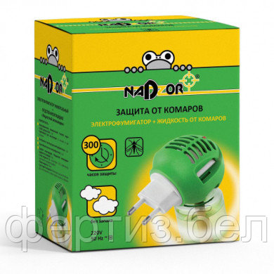 Комплект для уничтожения комаров: жидкость на 30 ночей и универс электрофум в инд уп (Nadzor), фото 2