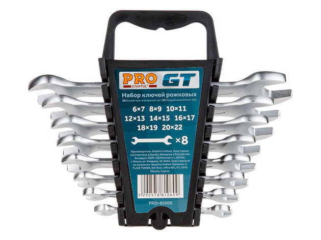 Набор ключей рожк. 6-22мм 8шт PRO STARTUL GT (PRO-85008) (пласт. подвес), фото 2