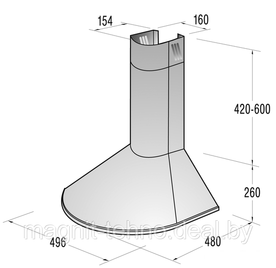 Кухонная вытяжка Gorenje DKO500WH - фото 2 - id-p182482775