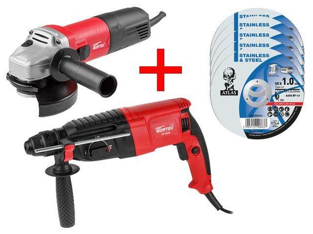 Одноручная углошлифмашина WORTEX AG 1210-1 в кор. + АКЦИЯ! -13% на комплект и оснастка в подарок! (-13% на, фото 2