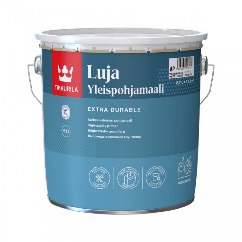 Грунтовка универсальная Tikkurila Luja Луя Yleispohjamaali, 9л, Финляндия - фото 1 - id-p182503691