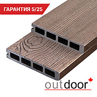 Террасная доска ДПК Outdoor 3D 150*25*4000 мм. завершающая STORM/OCEAN BROWN коричневая микс