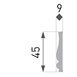 Потолочный плинтус B10 MARBET 45*9*2000мм, фото 2
