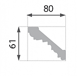 Потолочный плинтус B15 MARBET 61*80*2000мм, фото 2