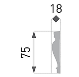 Потолочный плинтус B17 MARBET 75*18*2000мм, фото 2