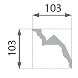 Потолочный плинтус B27 MARBET 103*103*2000мм, фото 2
