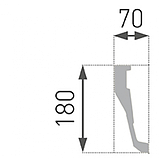 Потолочный плинтус B40 MARBET 180*70*2000мм, фото 2