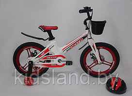 Детский облегченный велосипед Delta Prestige L 18'' + шлем (белый/красный)