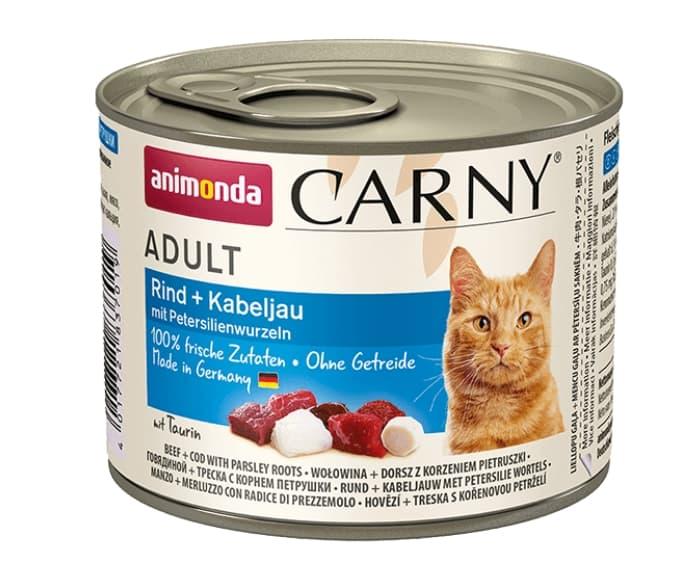 Консервы для кошек Animonda CARNY Adult говядина, треска, петрушка 200 гр (83701) - фото 1 - id-p182574774