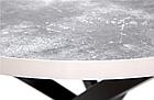 Стол круглый "Шип-32" ноги черные (пластик Терра графит 1426/ЛДСП 32 мм/кромка серый), фото 4