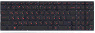 Клавиатура для ноутбука Asus FX502 черная с красной подсветкой