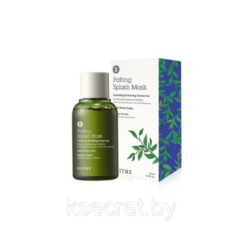 Восстанавливающая сплеш-маска с зеленым чаем BLITHE Patting Splash Mask Soothing Healing Green Tea 70 мл - фото 1 - id-p182580990