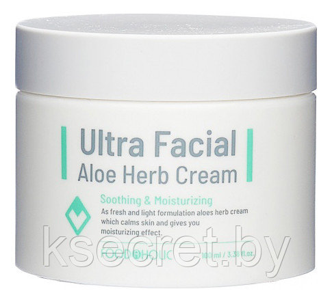 FOODAHOLIC Крем для лица с экстрактом алоэ вера Ultra Facial Aloe Herb Cream 100мл Подробнее: h - фото 1 - id-p182582006