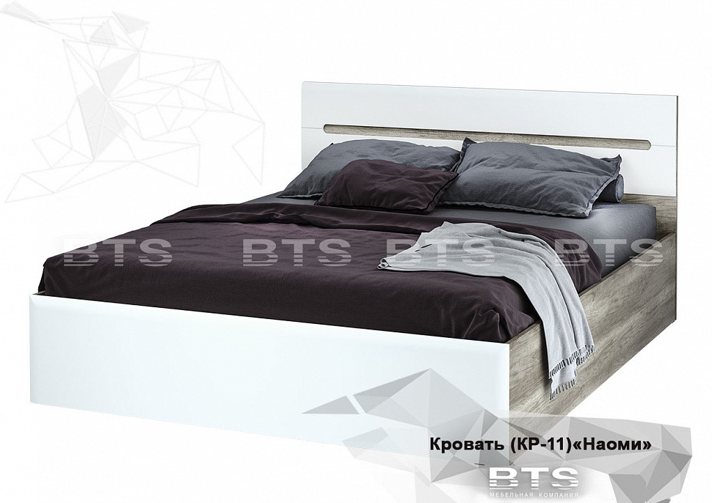 Кровать КР-11 Наоми (2 варианта цвета) фабрика БТС - фото 1 - id-p182583633