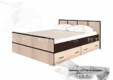 Кровать 1,6 м Сакура (2 варианта цвета) фабрика БТС, фото 2